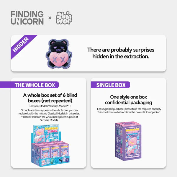 【F. UN&TB - PLUSH】ShinWoo Ragbear Clinic Series Plush Blind Box